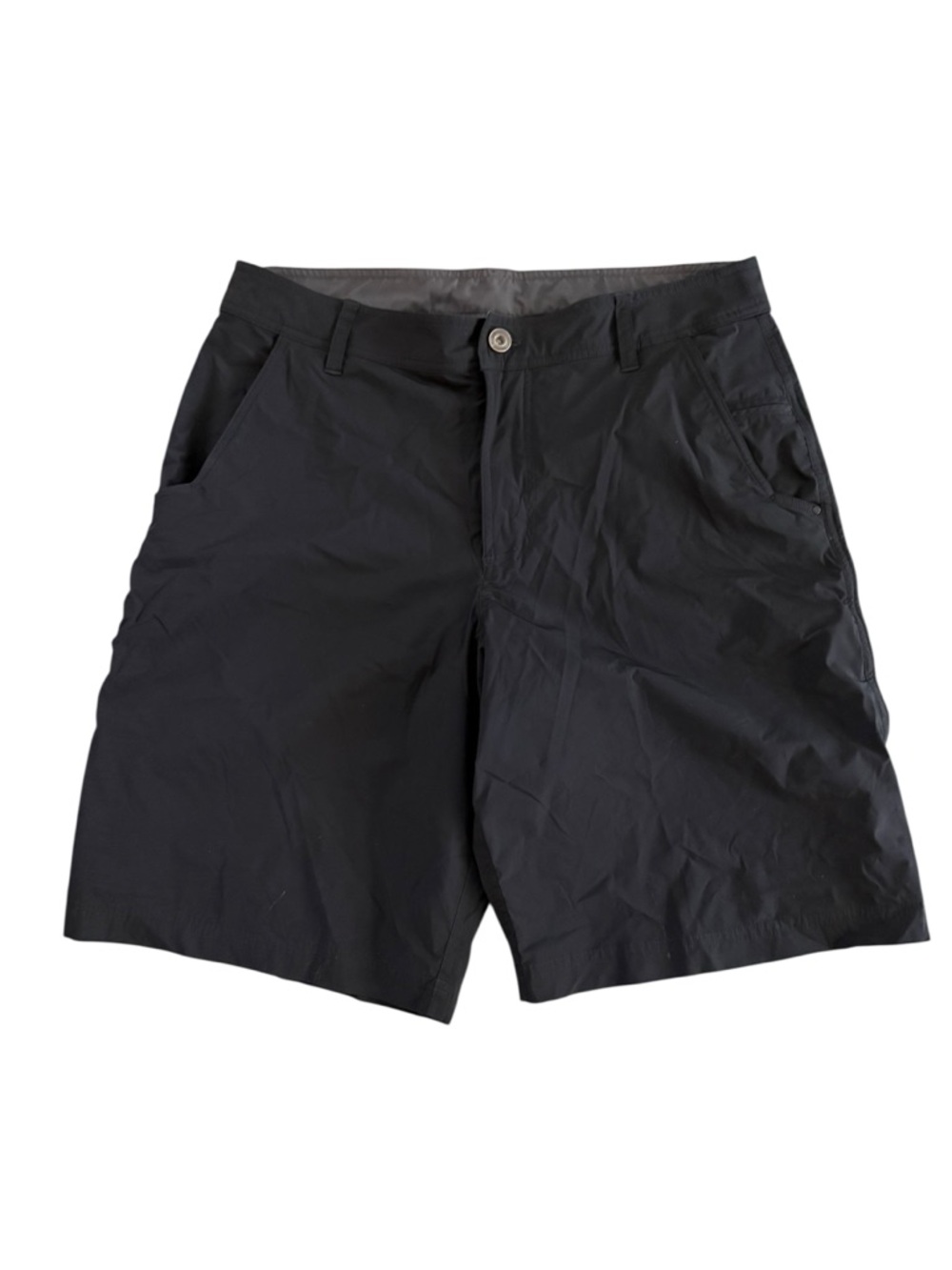 Lululemon Athletica  Men's Black Flat-Front Performance Shorts No Size Tag